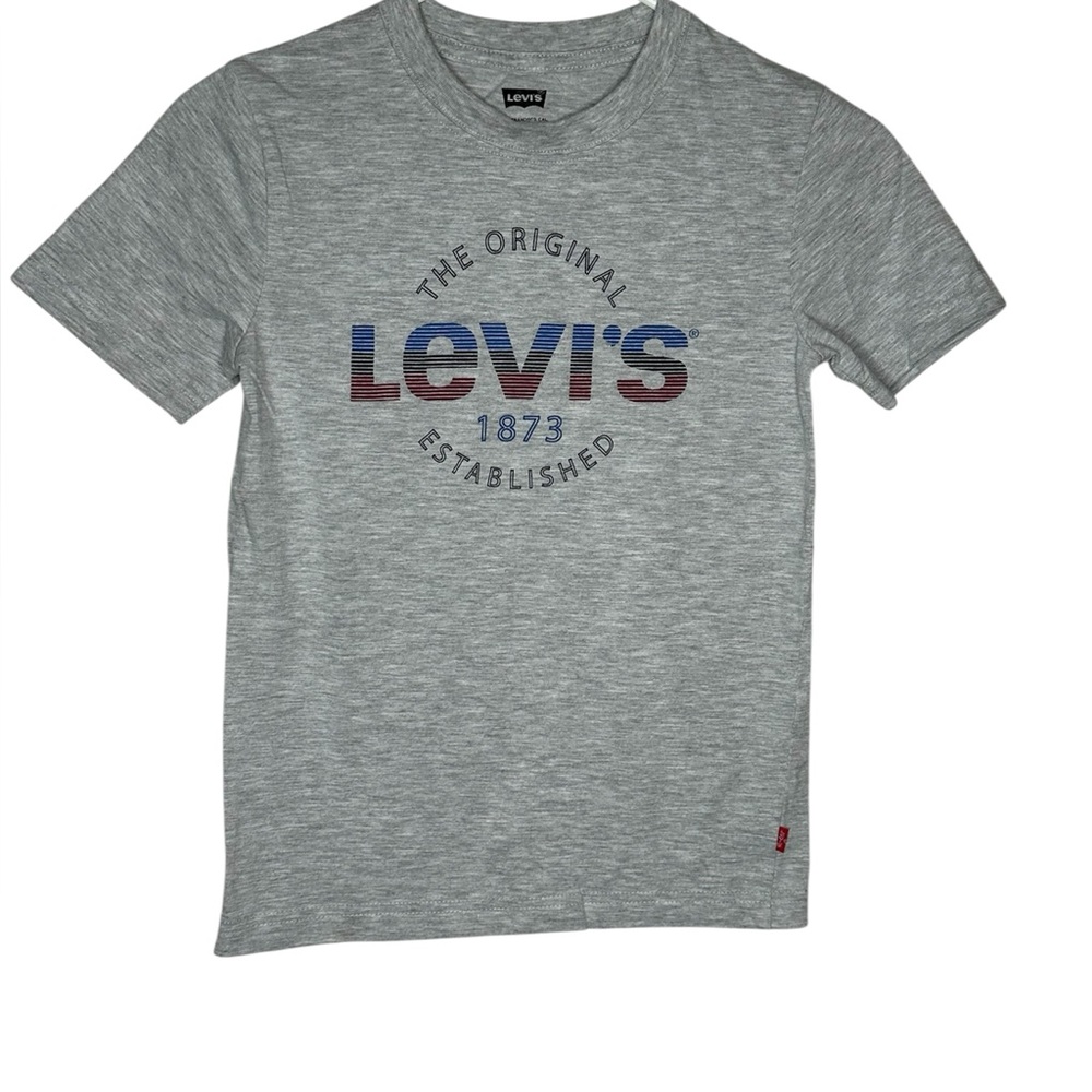 Levi's Heather Gray Tee with Colorful Logo